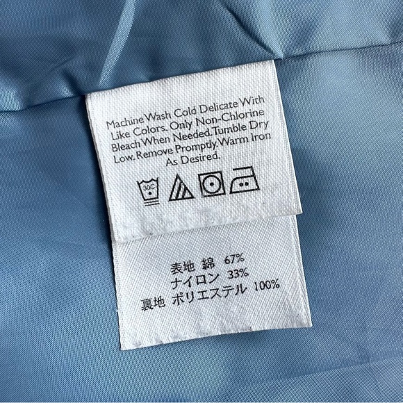 Eddie Bauer‎ mid length trench coat button closure periwinkle blue women’s XS - Picture 12 of 13